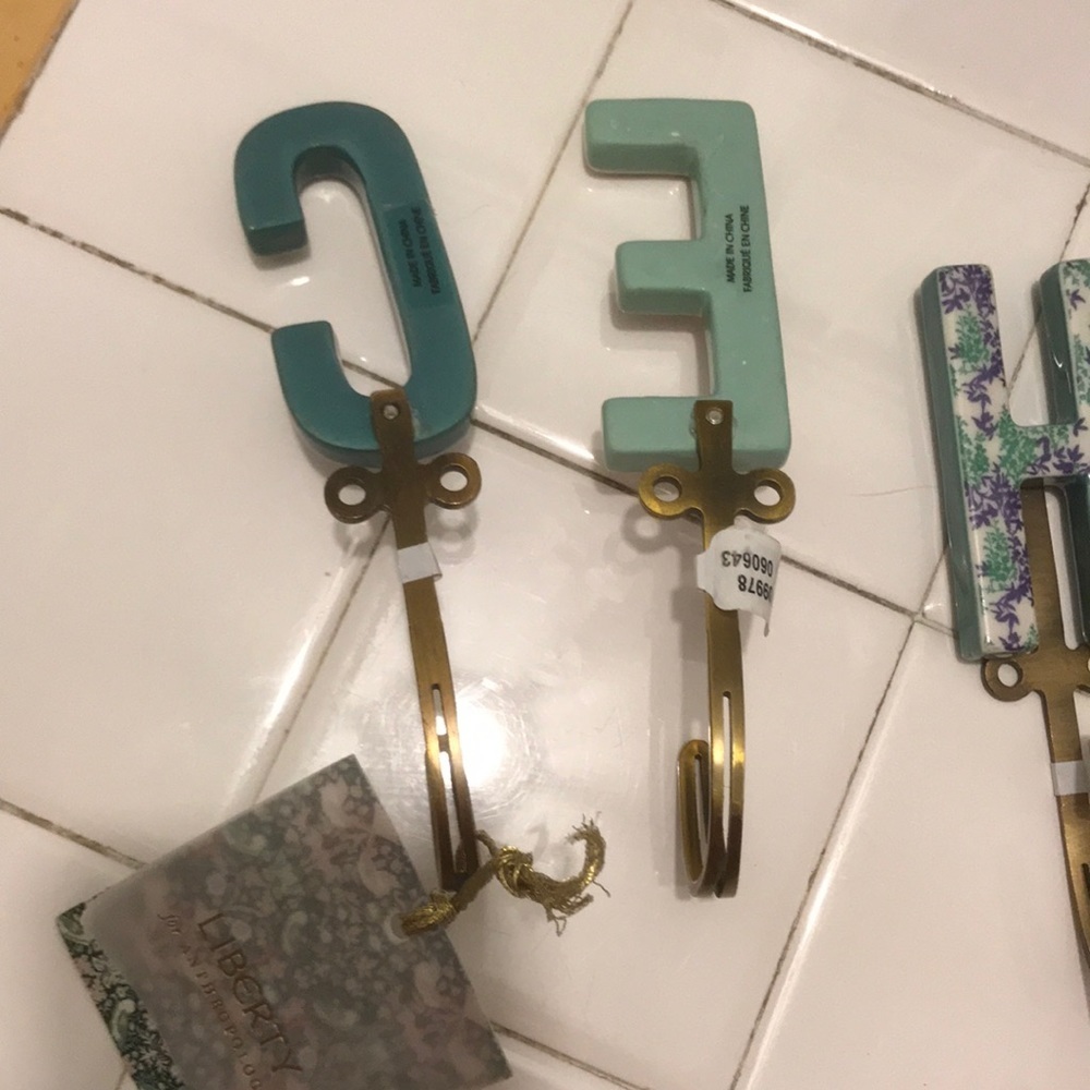 Anthropology Liberty Letter Hooks Letter J, & or T - Picture 4 of 16